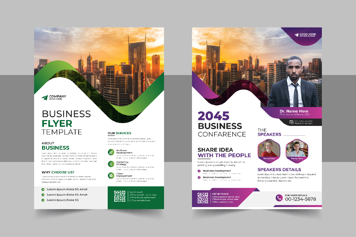 Conference Flyer template vector