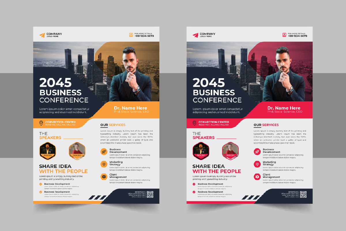 Conference Flyer template design