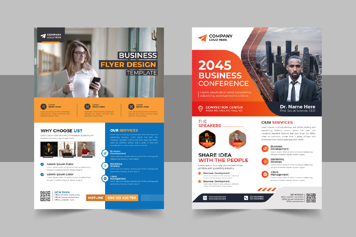 Business Conference Flyer template layout