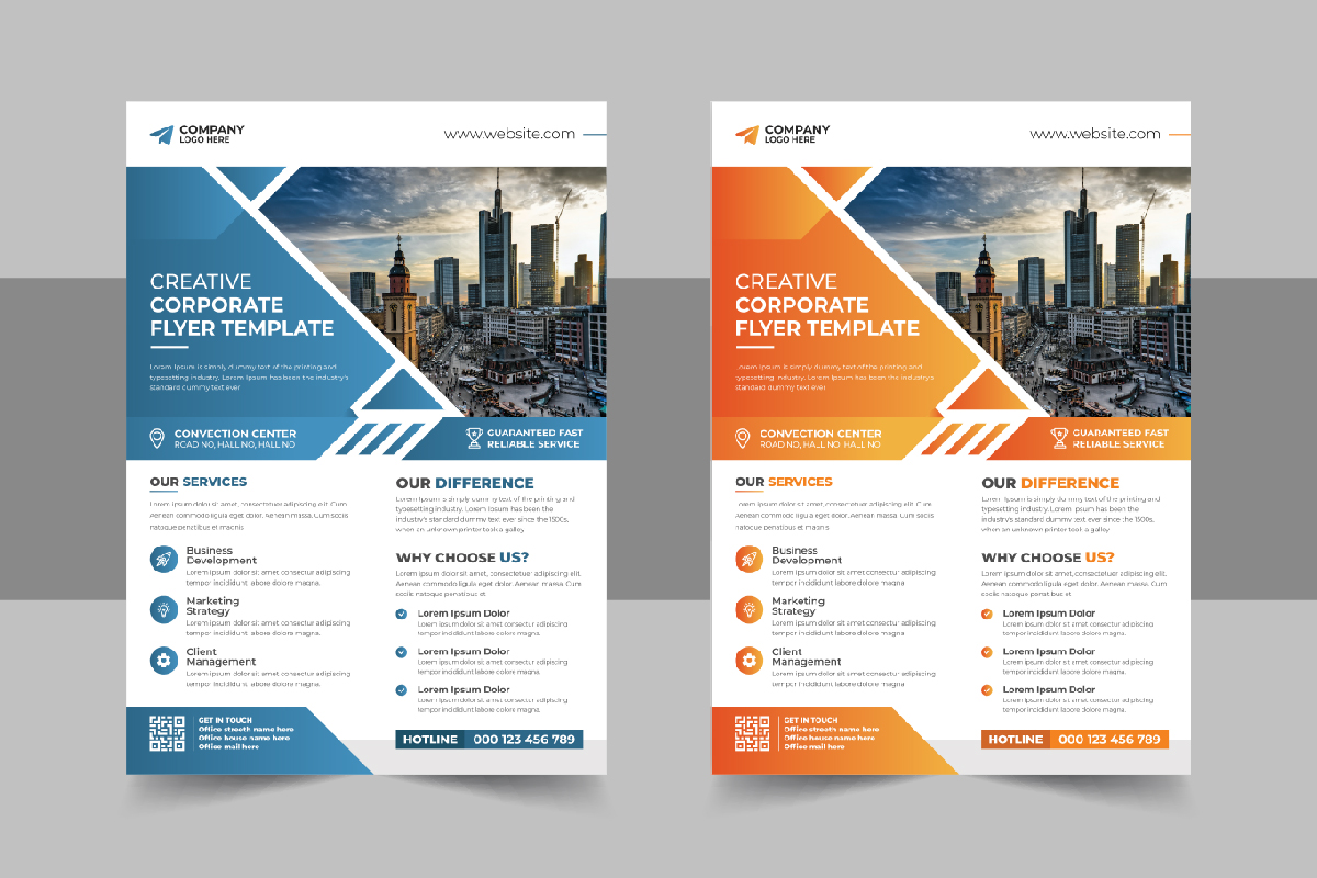 Business Conference Flyer template design layout