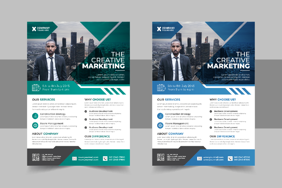 Conference Flyer template design layout