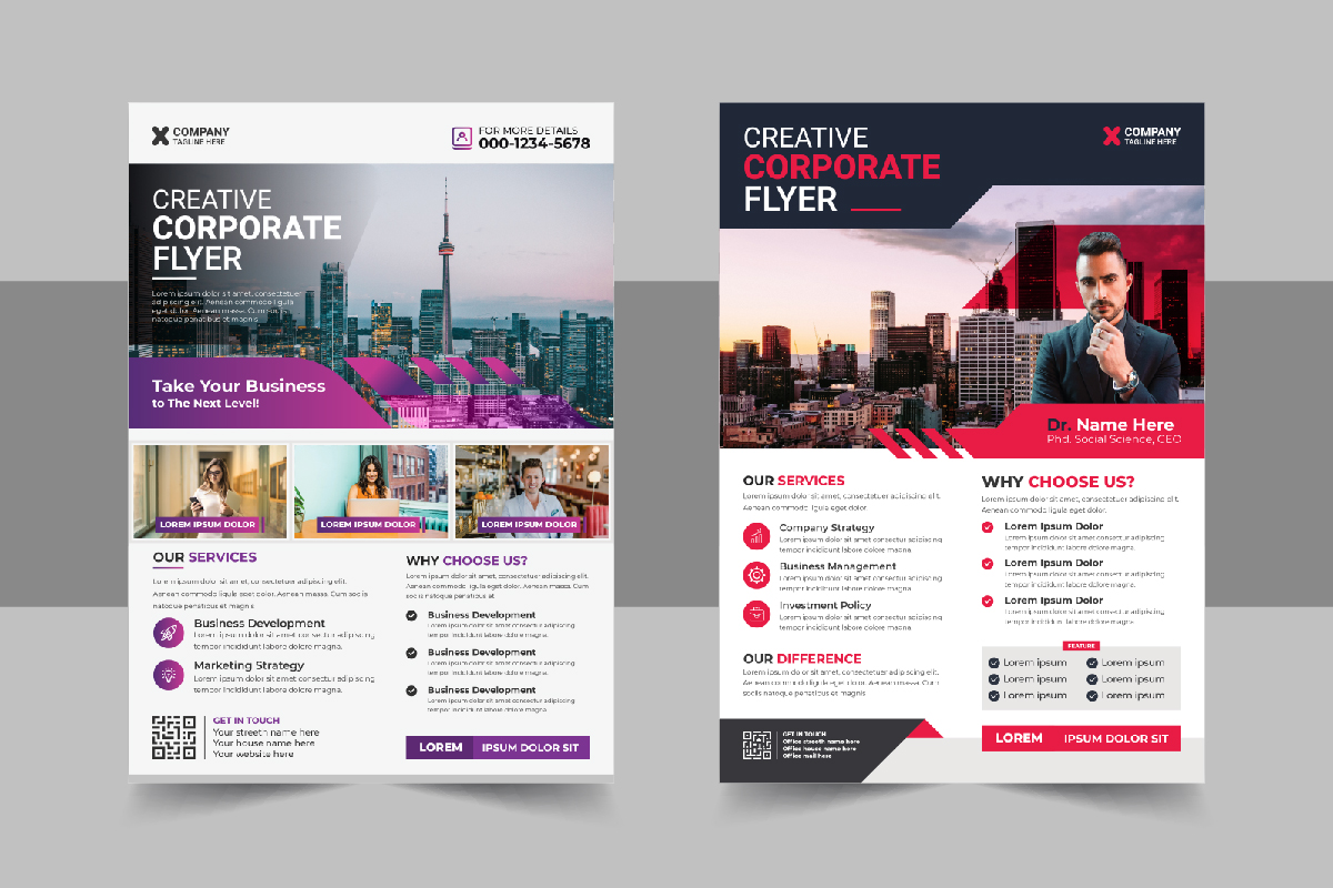 Modern Business Conference Flyer template design