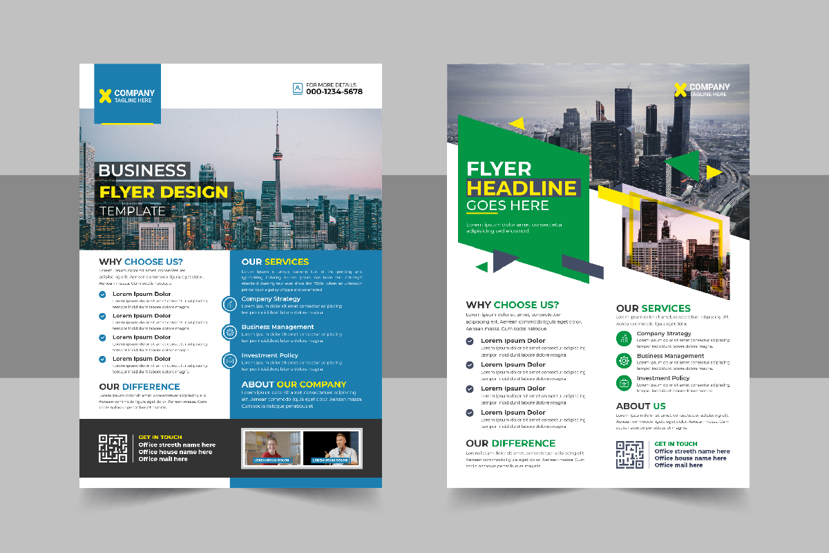 Modern Conference Flyer template design vector