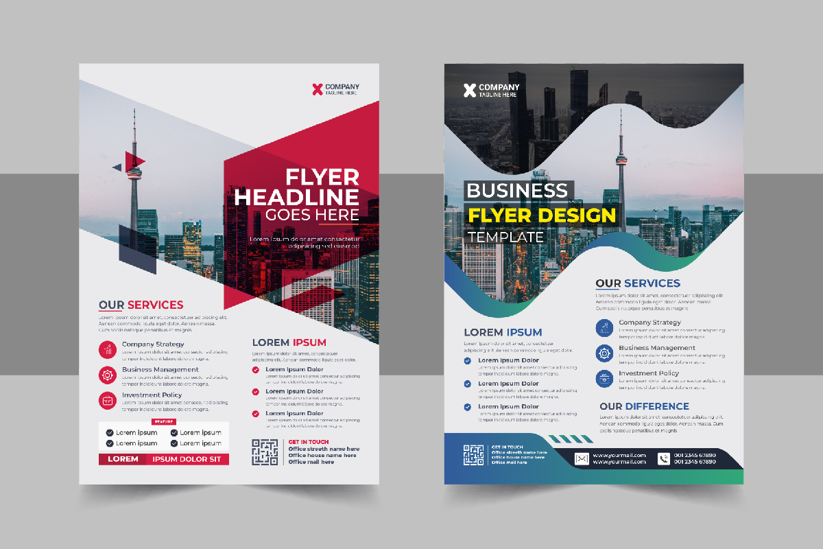 Modern Business Conference Flyer design template layout