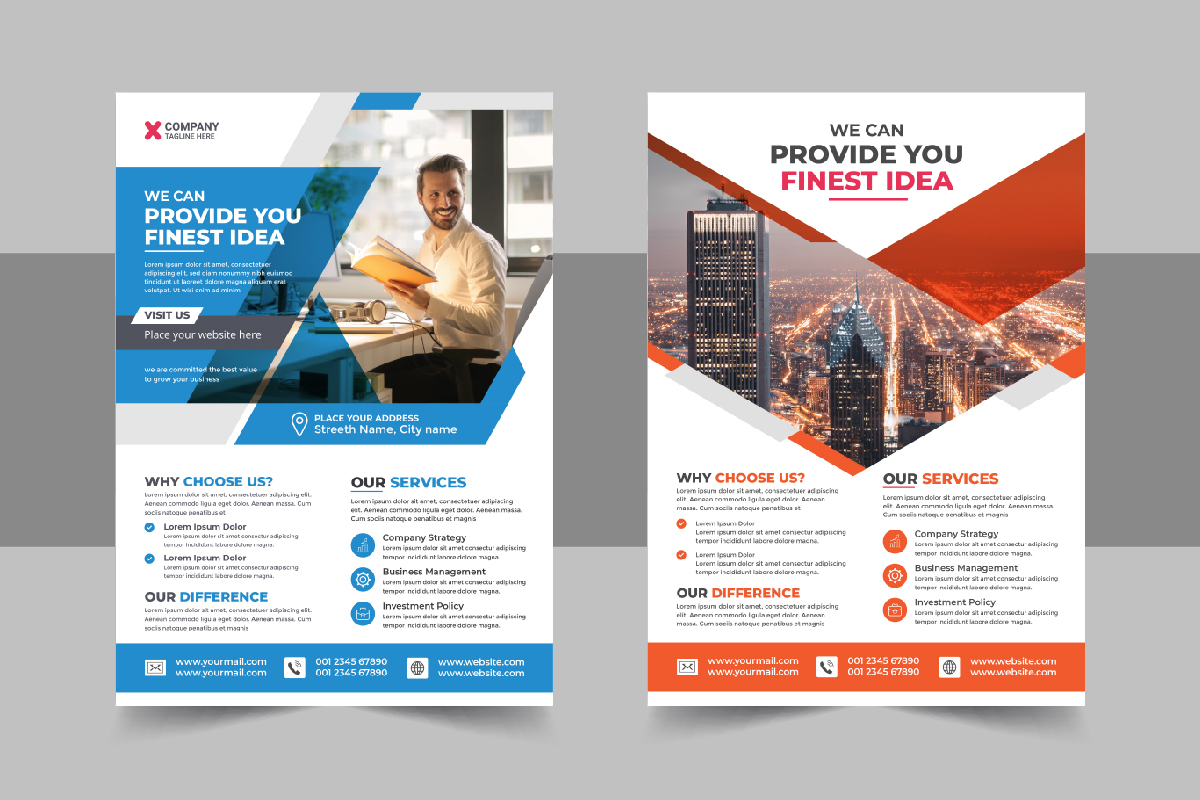 Corporate Business Conference Flyer design template Vector