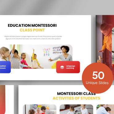 Montessori School PowerPoint Templates 331732