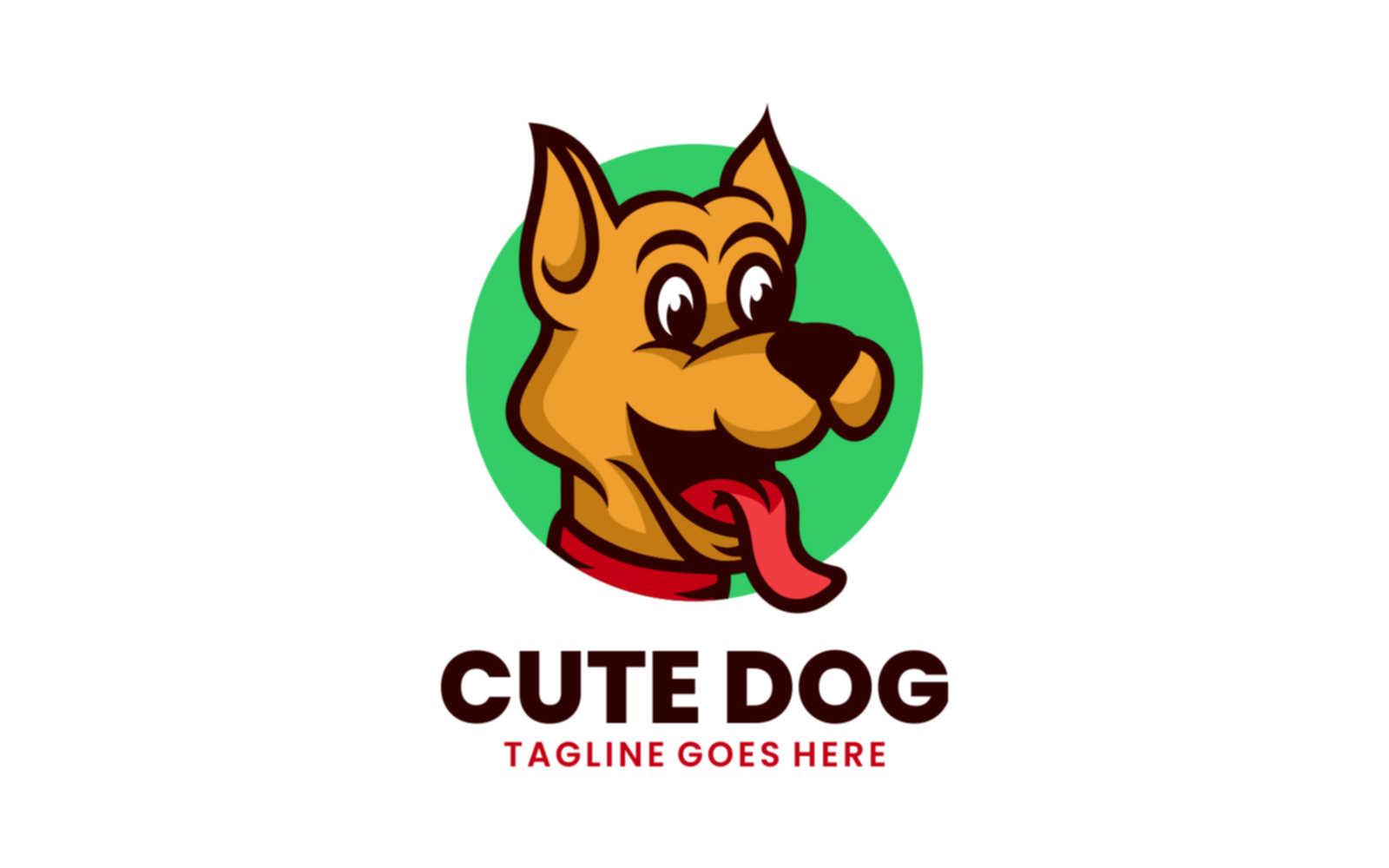 Cute Dog Cartoon Logo Style 3