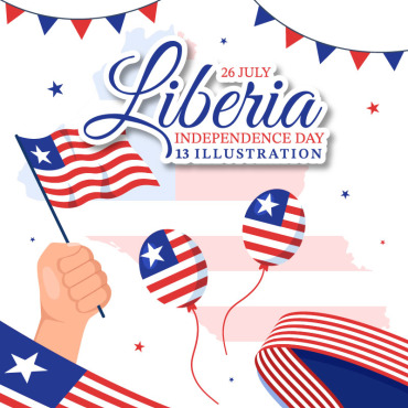 Liberia Independence Illustrations Templates 332071