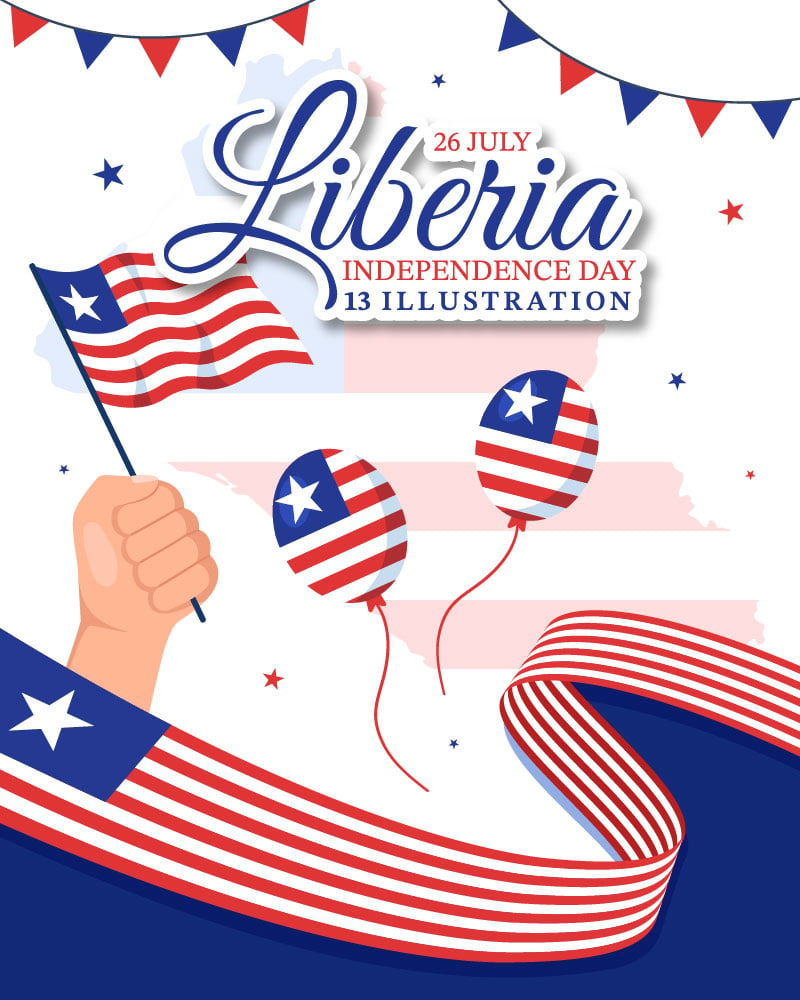 13 Happy Liberia Independence Day Illustration