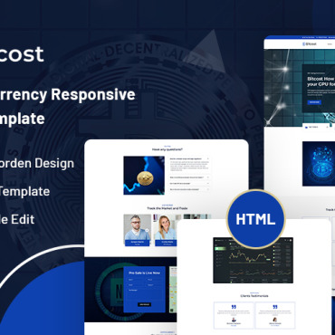 Business Coin Responsive Website Templates 332122