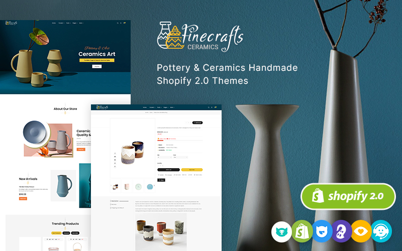 Finecraft - Pottery and Ceramics Handmade Shopify 2.0 Themes
