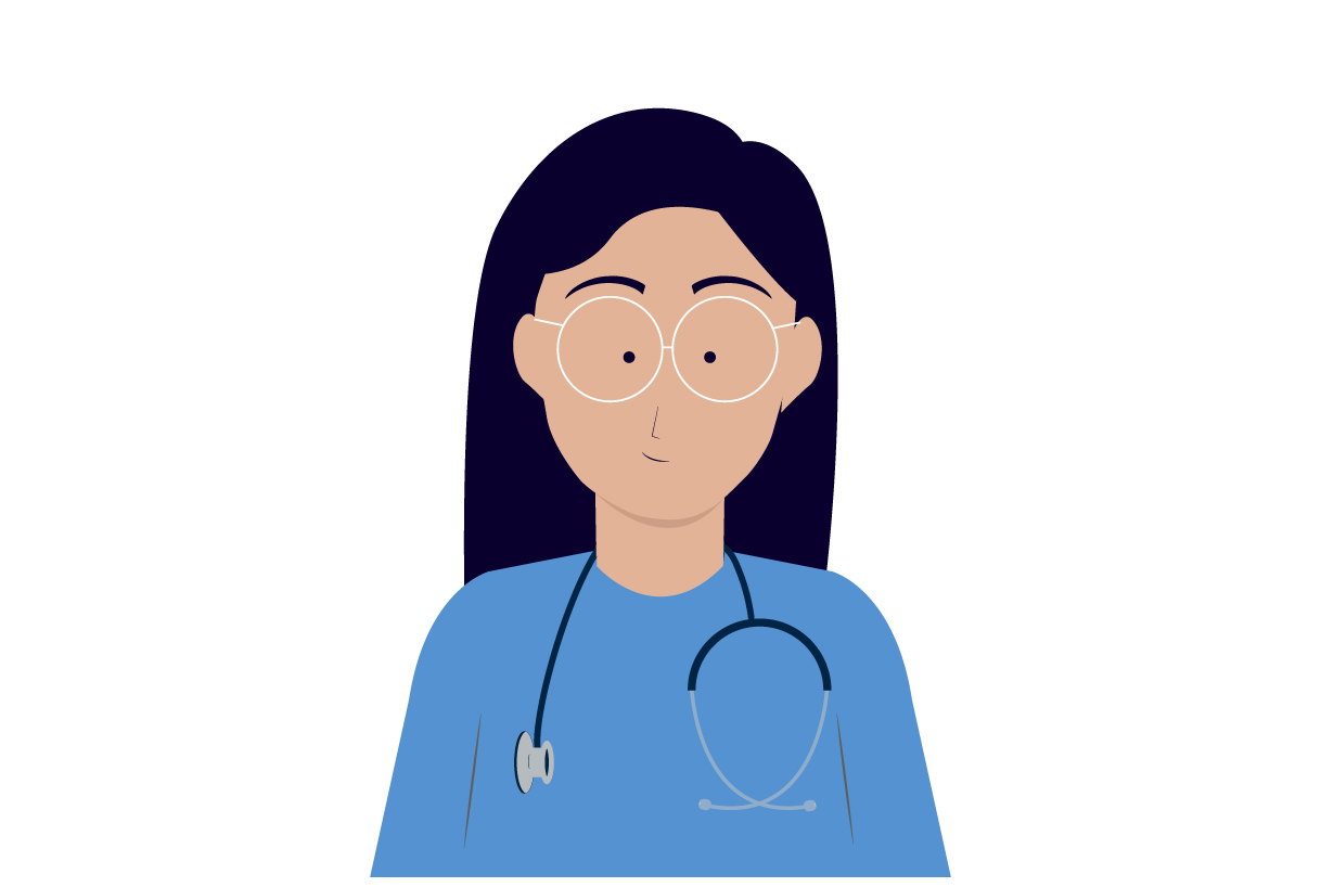 Happy Nurse Day Cartoon Portrait Vector