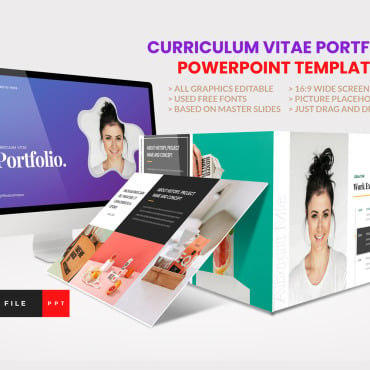 Vitae Portfolio PowerPoint Templates 332173