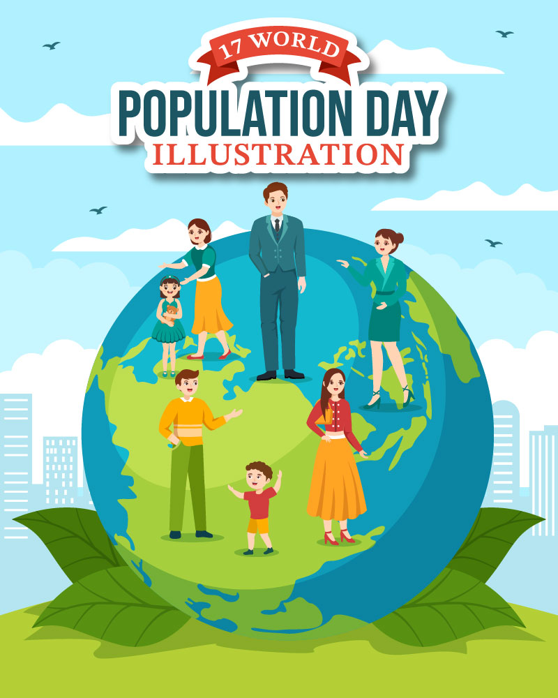 17 World Population Day Illustration