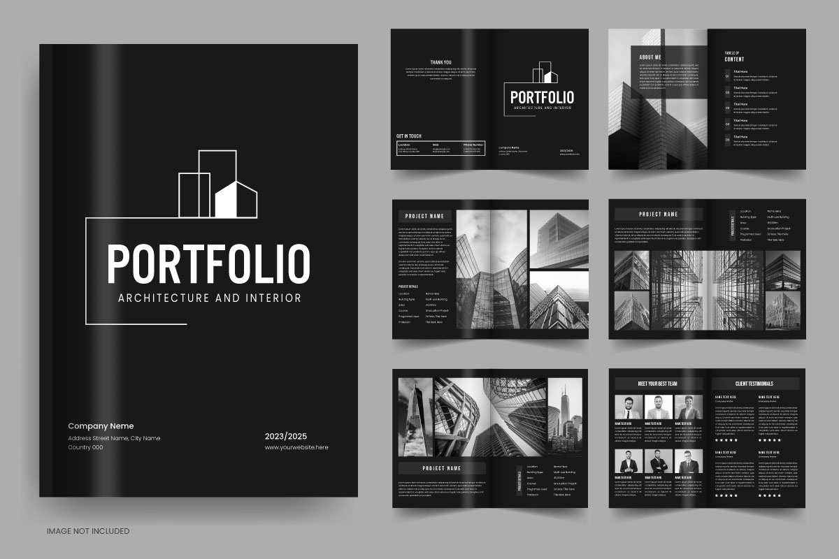 Architecture Interior portfolio template design or brochure layout