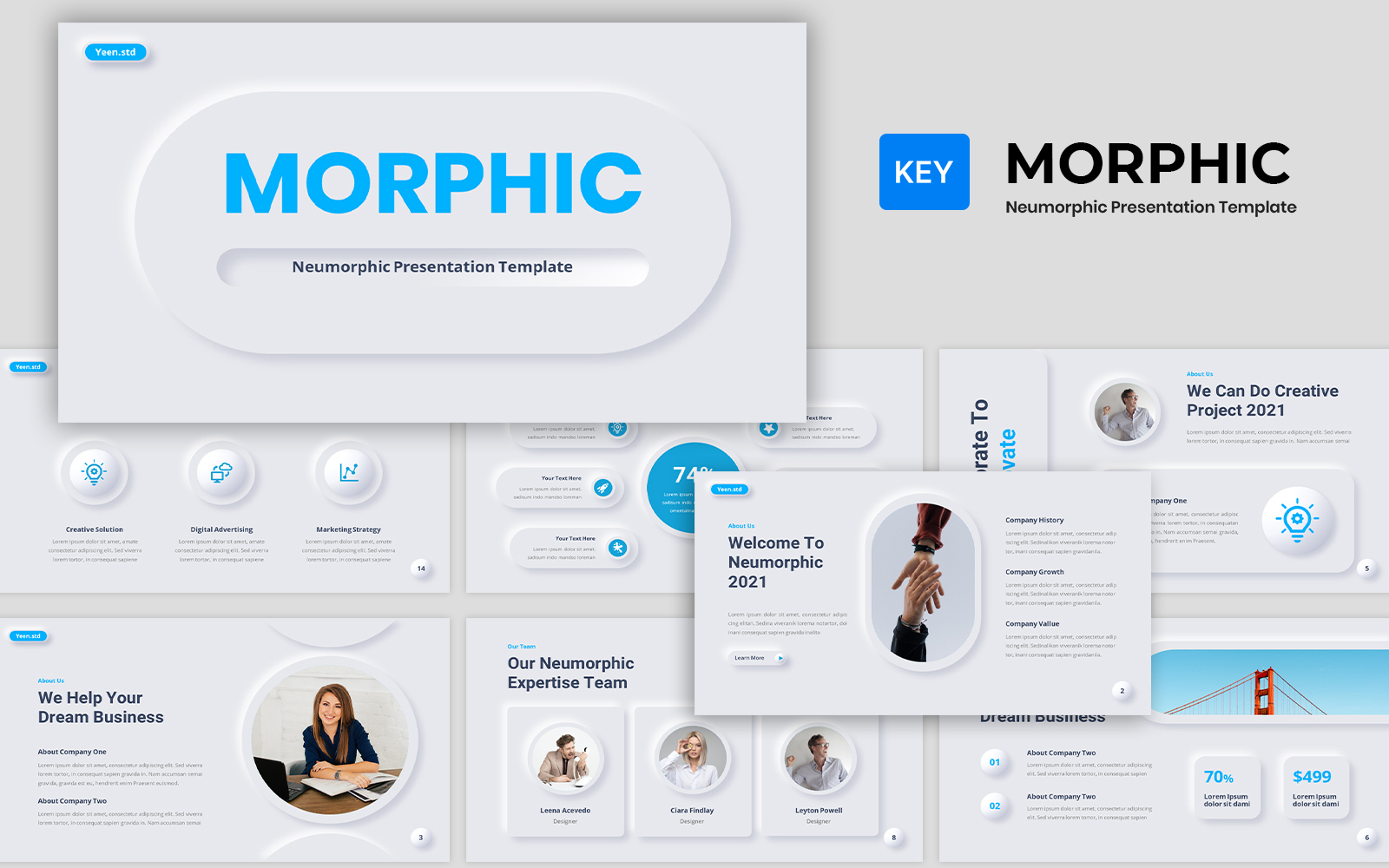 Neumorphic Business Presentation Keynote Template