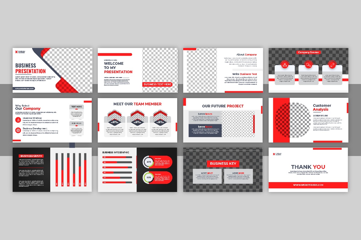 Business presentation design template