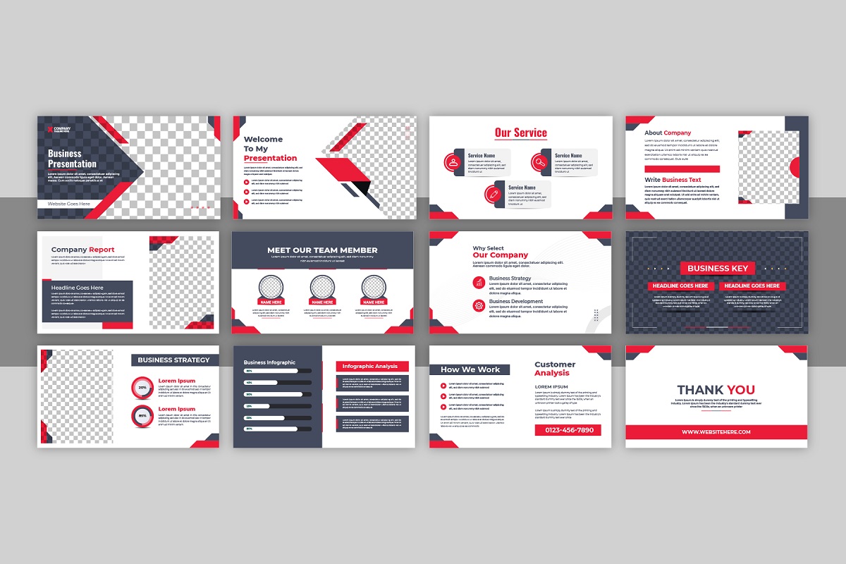 Modern Business presentation template layout