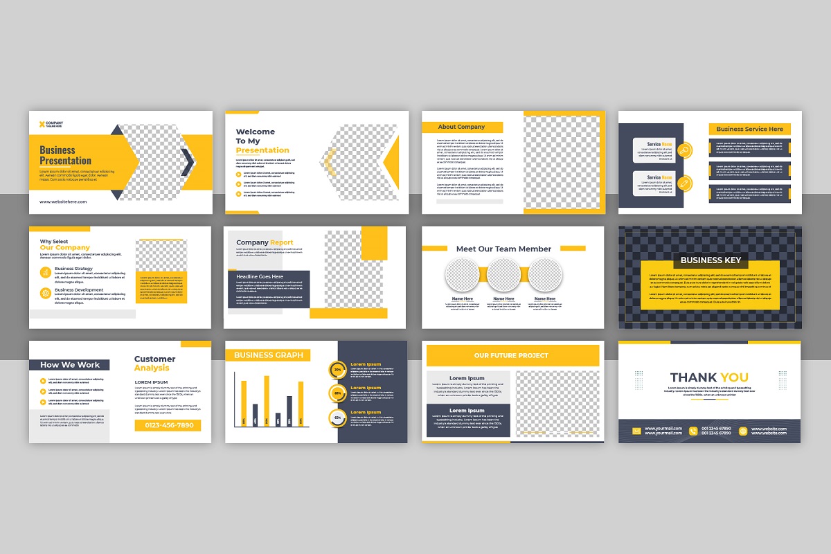 Modern Business presentation template design layout