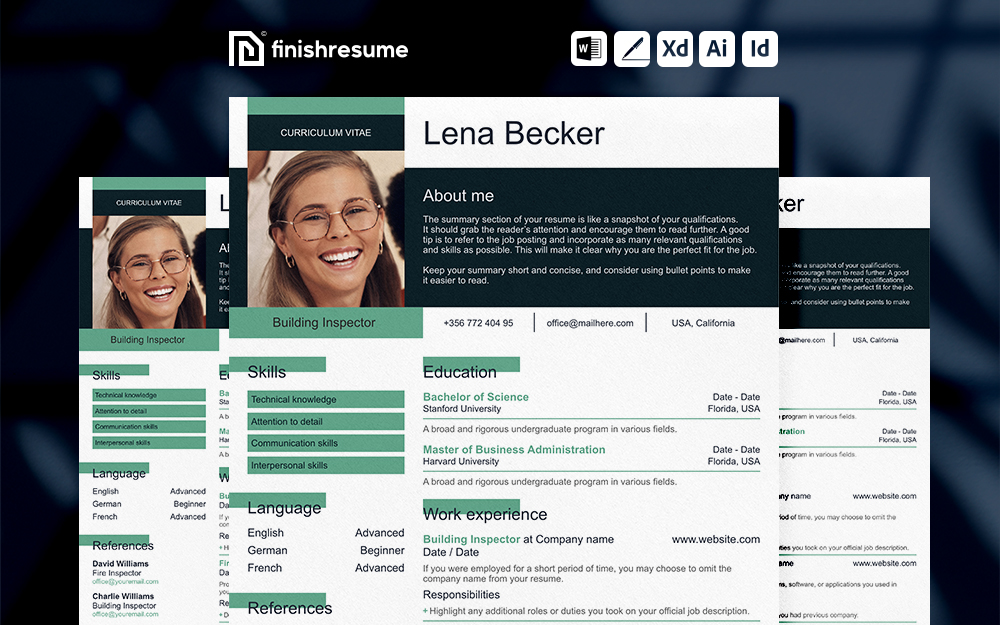 Building Inspector resume template | Finish Resume