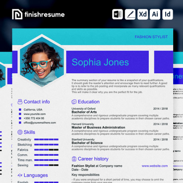 Styling Trend Resume Templates 332636