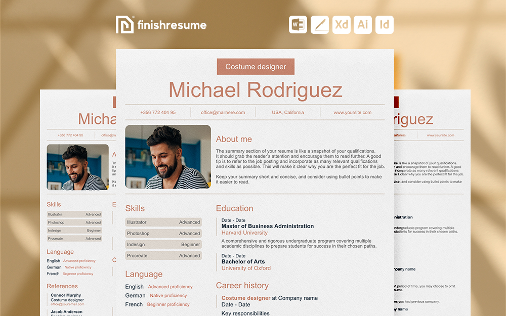 Costume designer resume template | Finish Resume