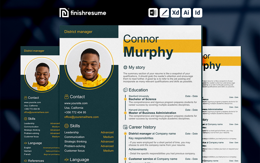 District manager resume template | Finish Resume