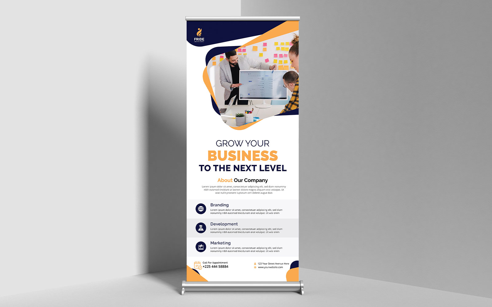 3 color Variant Roll Up Banner,X Banner, Standee, Pull Up Design for Advertising Agency