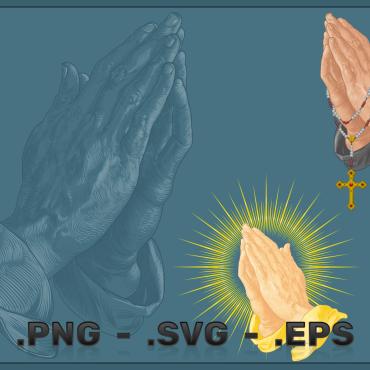 Hands Praying Vectors Templates 332943