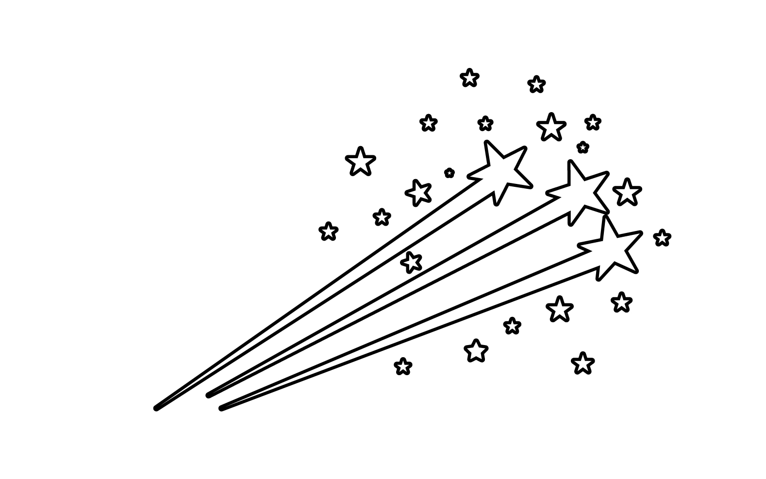 Shooting star design vector decoration v10