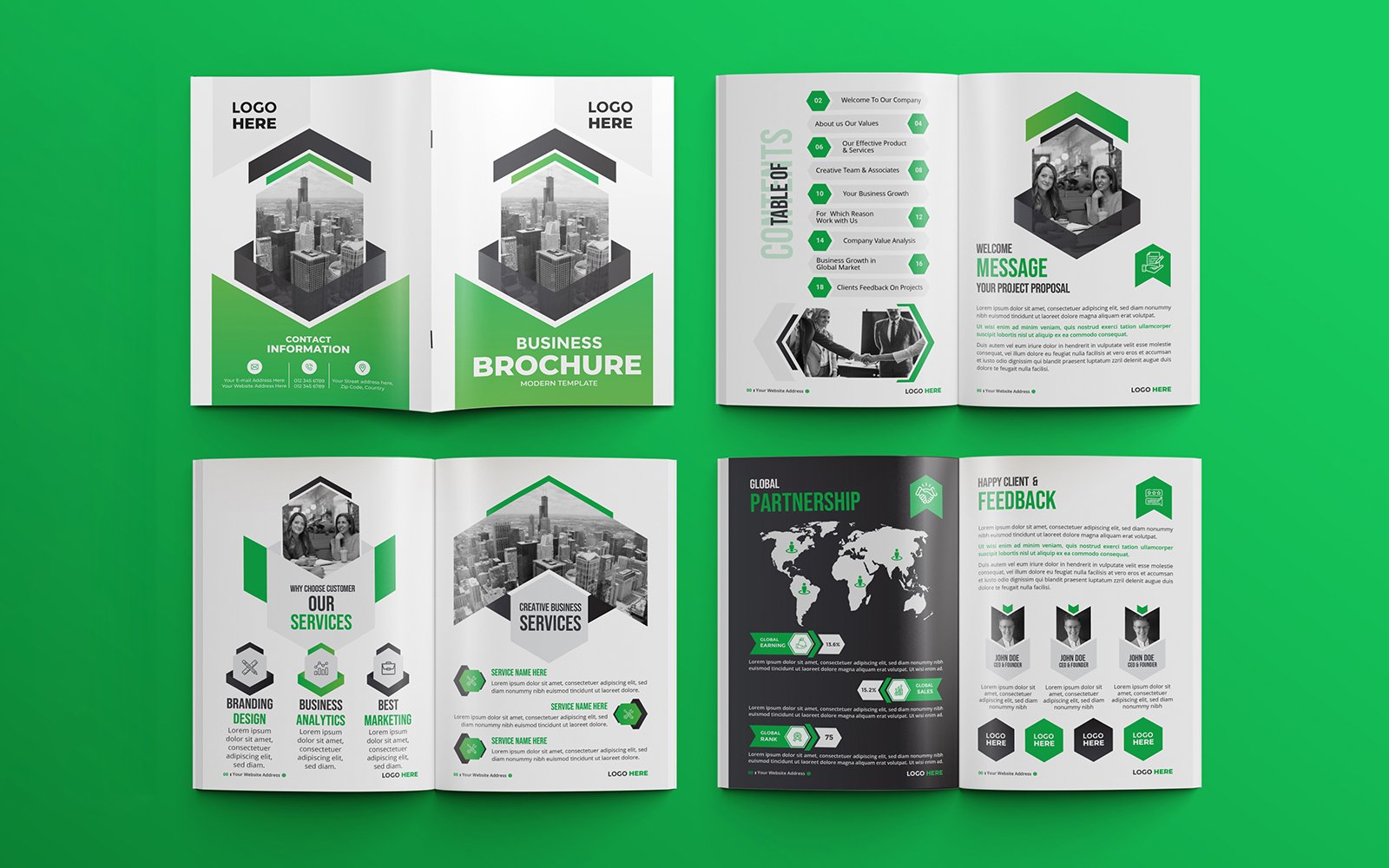 Modern business proposal 16 pages multipurpose brochure template 09