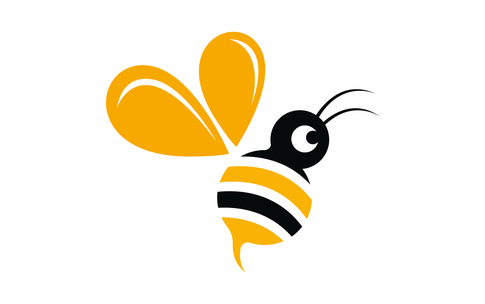 Bee honeycomb animal logo design template vector v6