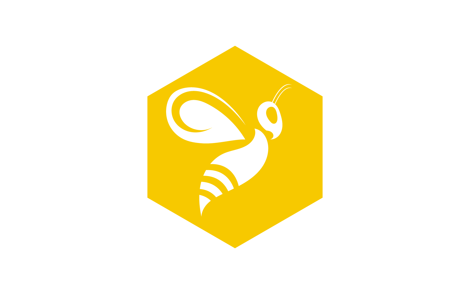 Bee honeycomb animal logo design template vector v11
