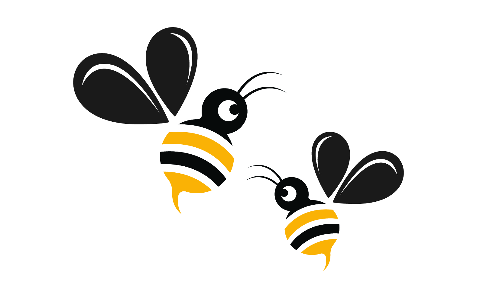 Bee honeycomb animal logo design template vector v24