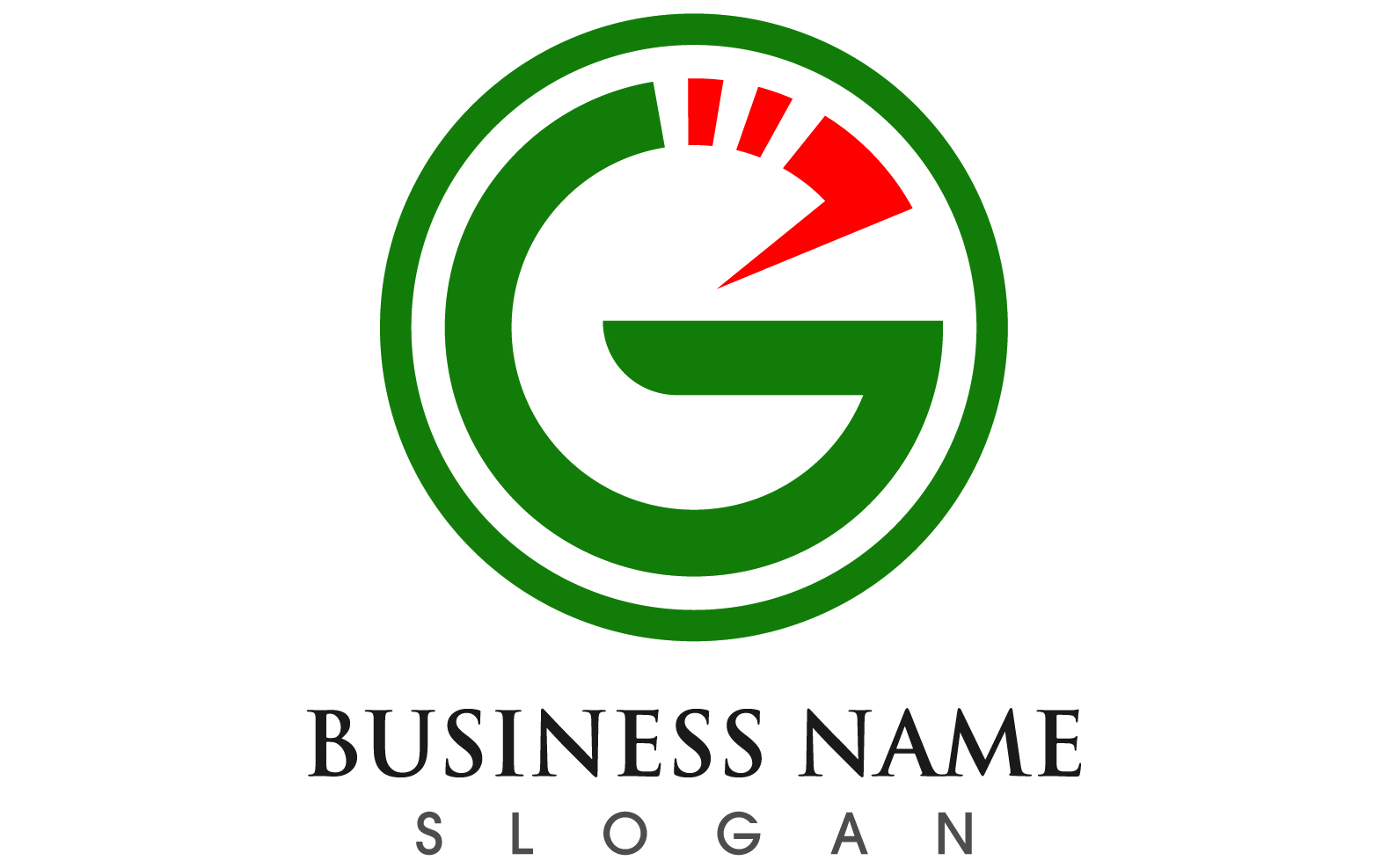 G letter initial business logo template vector v4
