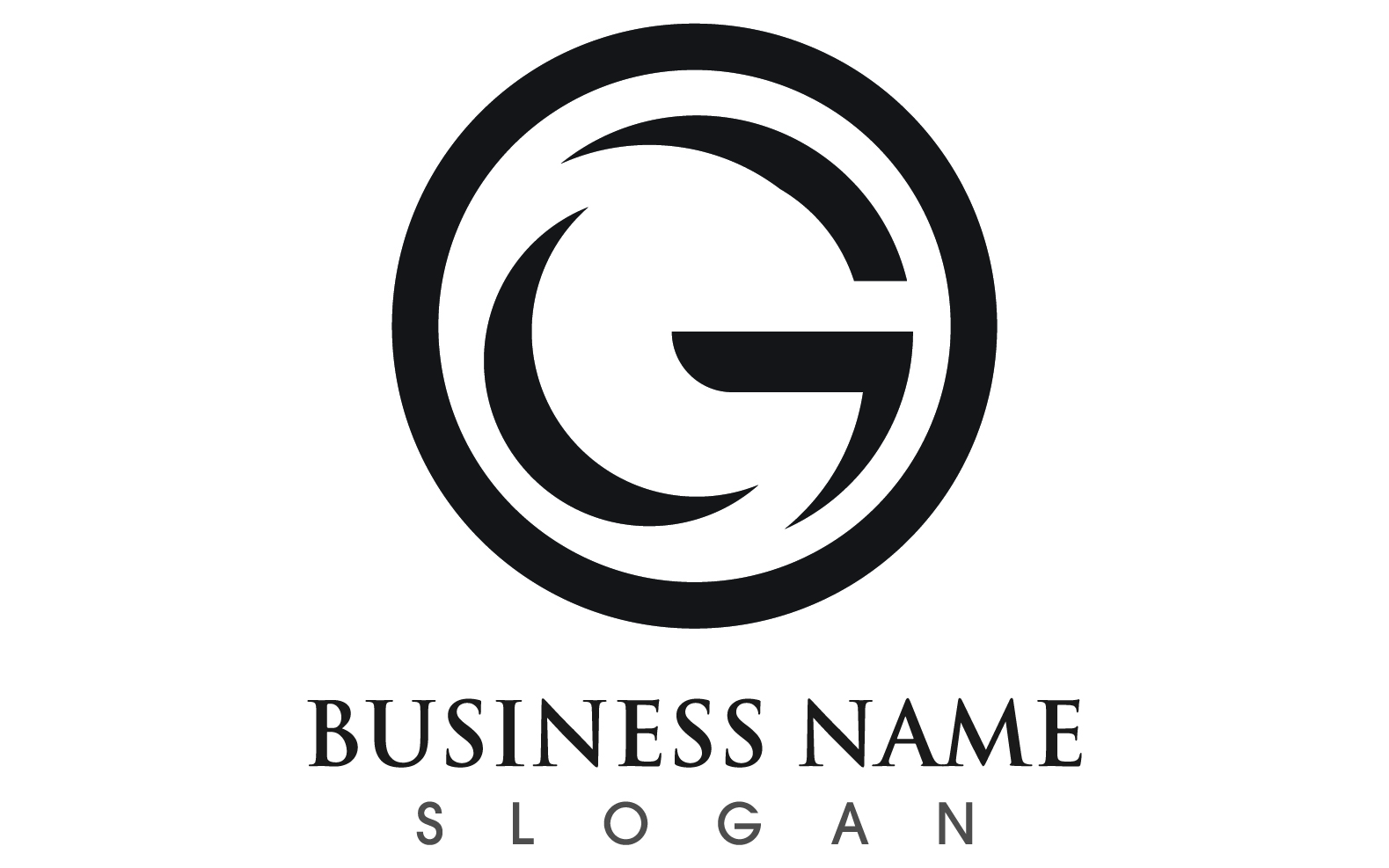 G letter initial business logo template vector v5