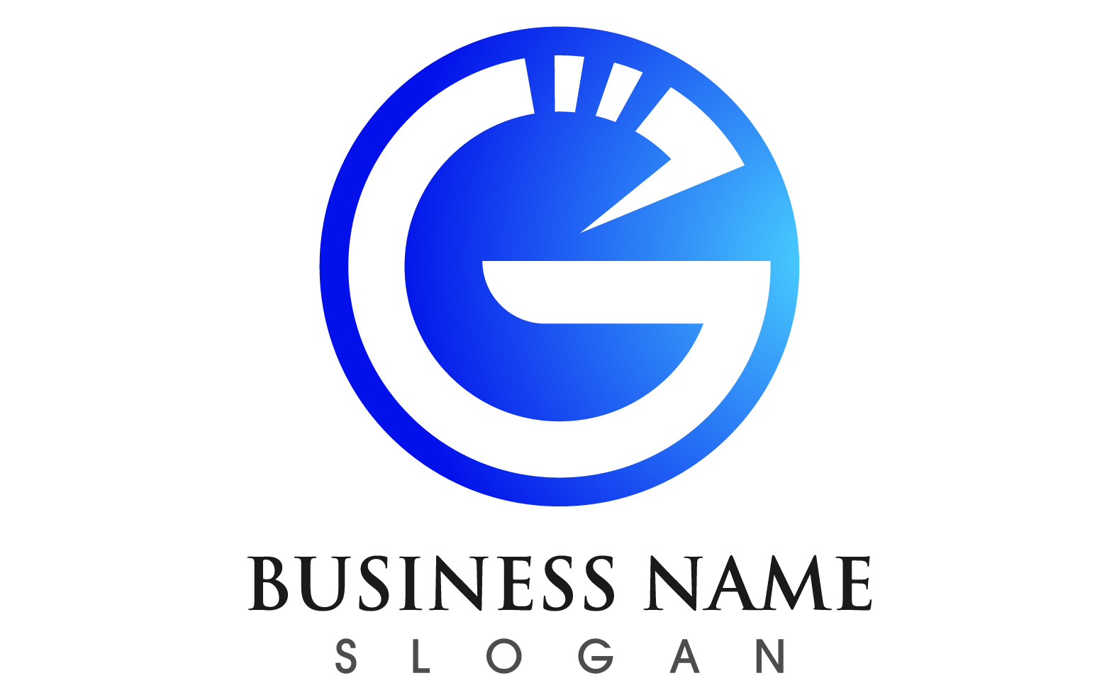 G letter initial business logo template vector v13