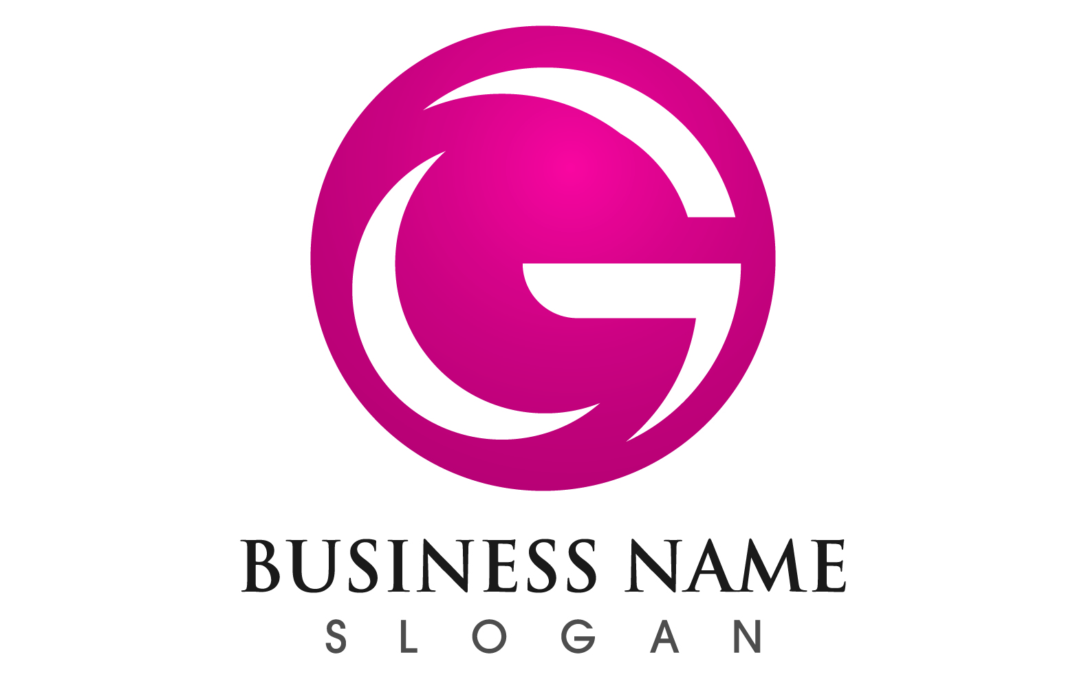 G letter initial business logo template vector v14