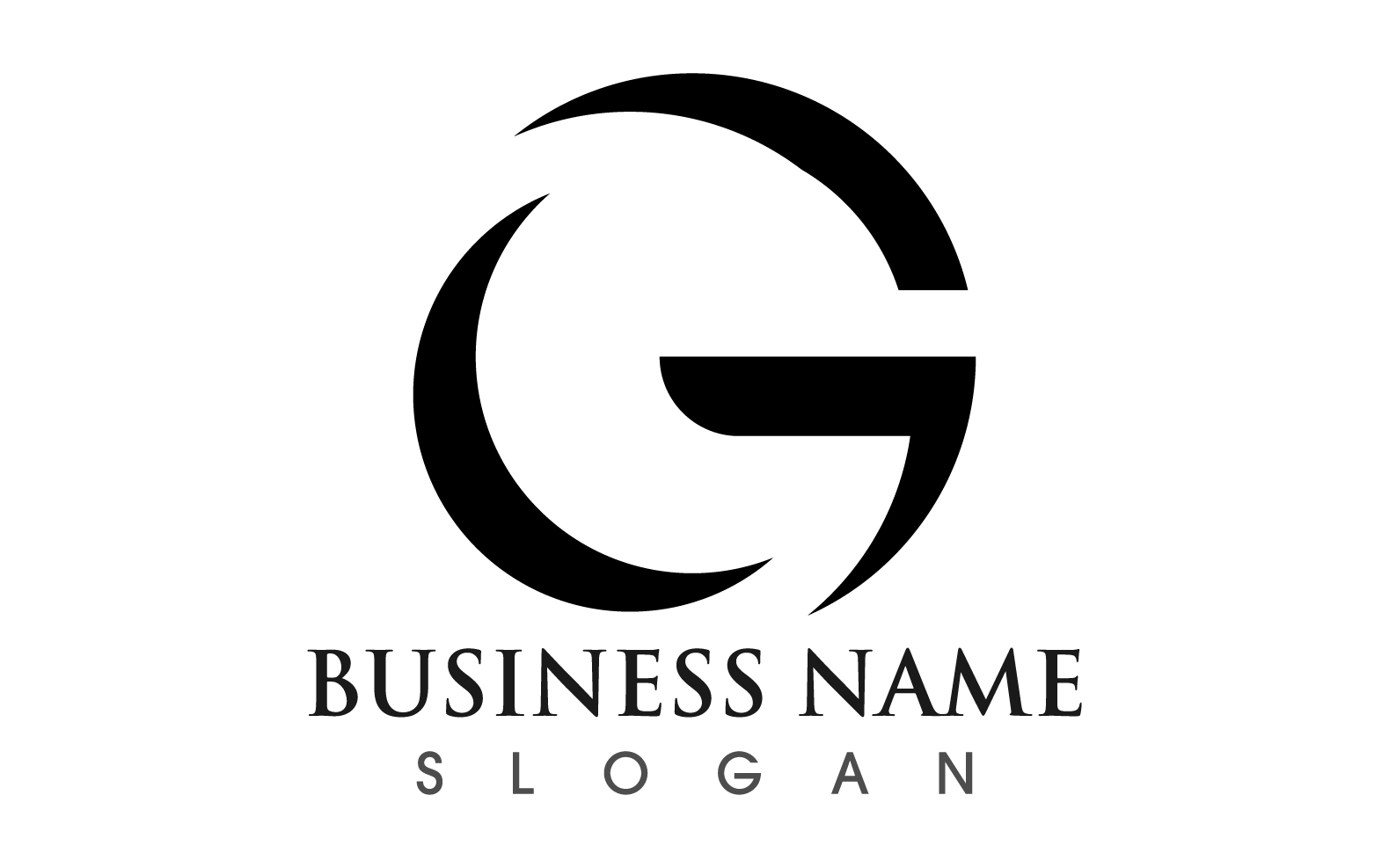 G letter initial business logo template vector v17
