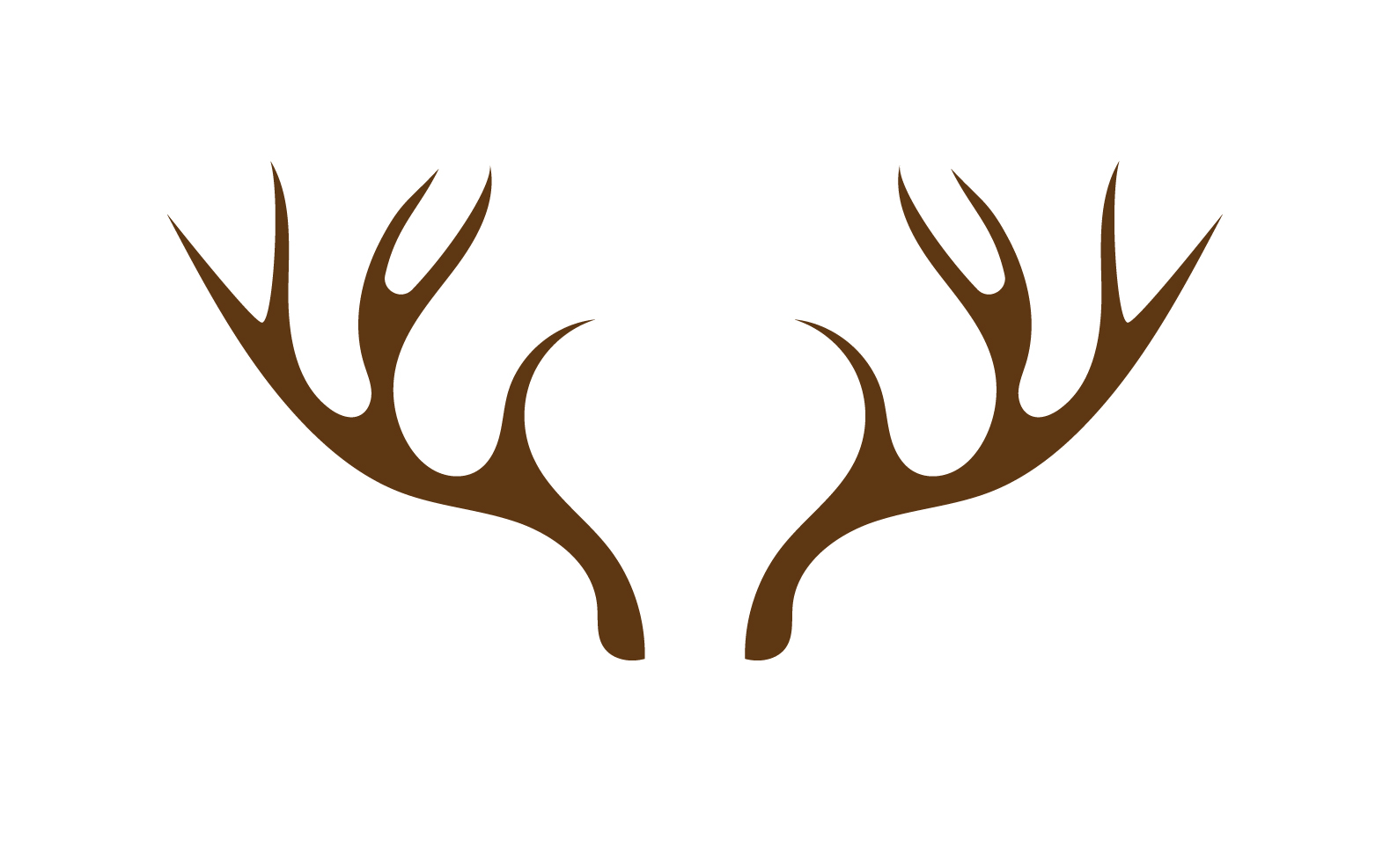 Deer horn head logo template design v4
