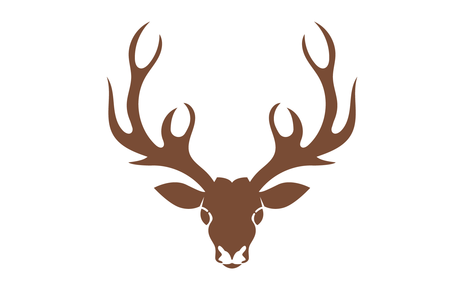 Deer horn head logo template design v8