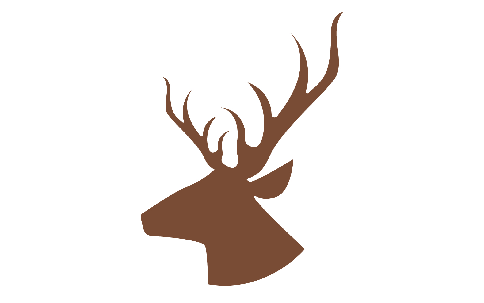 Deer horn head logo template design v11