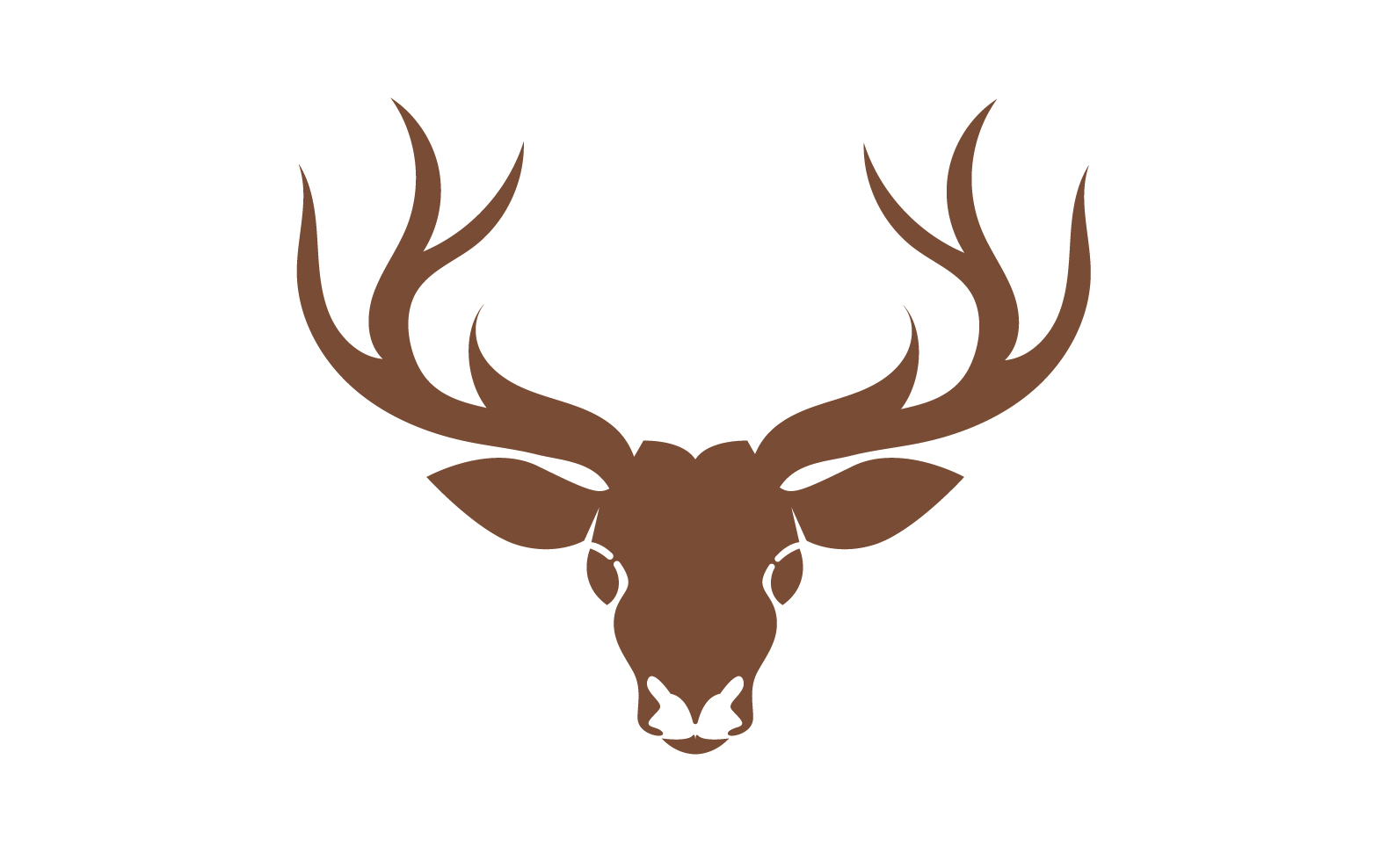 Deer horn head logo template design v12