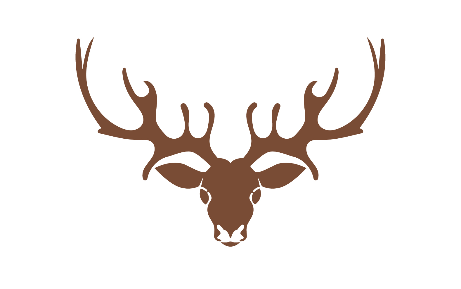 Deer horn head logo template design v15