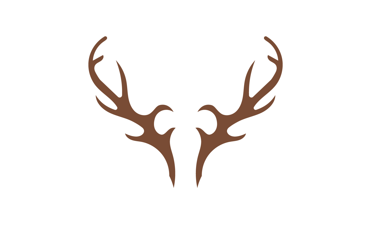 Deer horn head logo template design v18