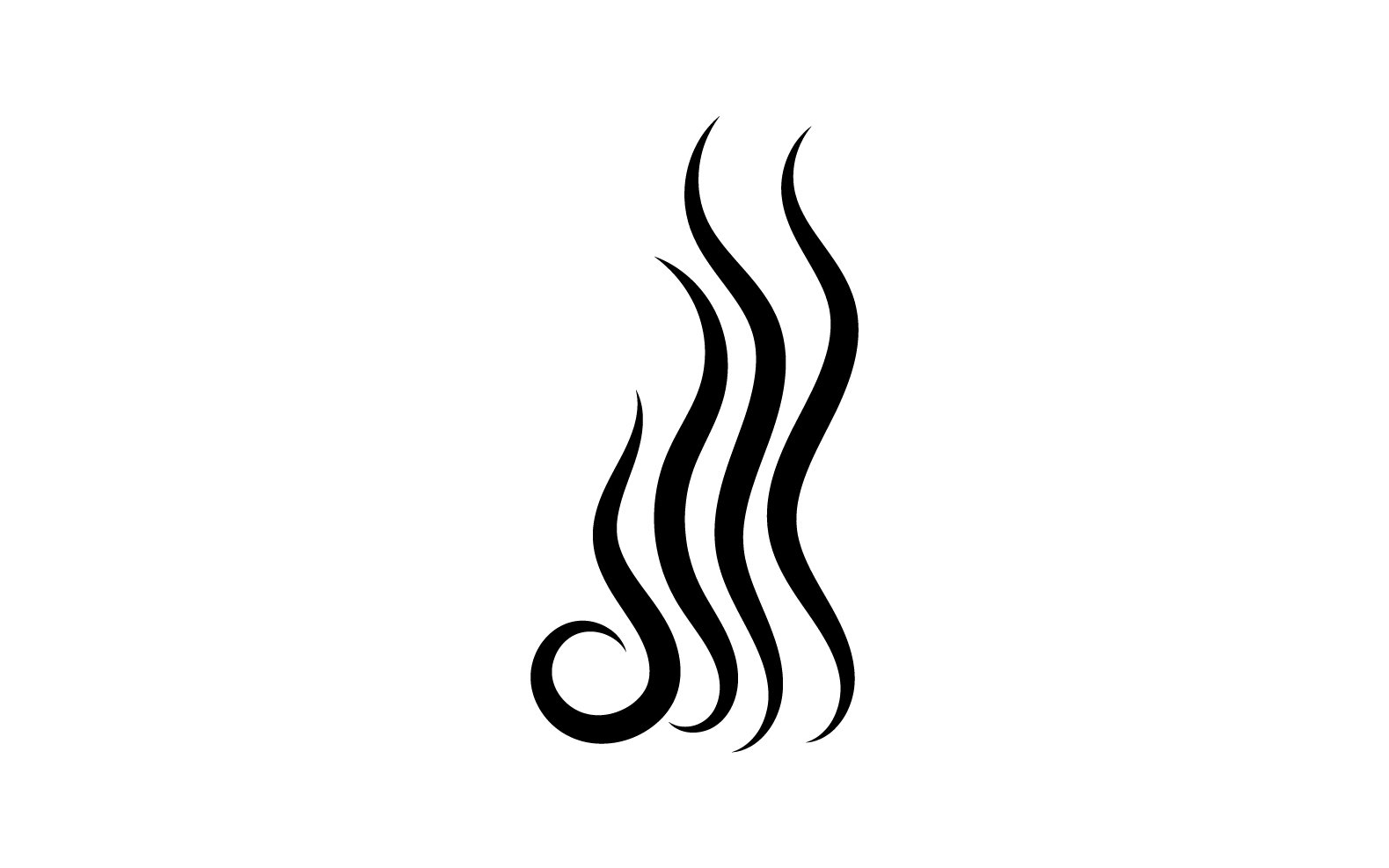 Hair style wave logo template design vector v3