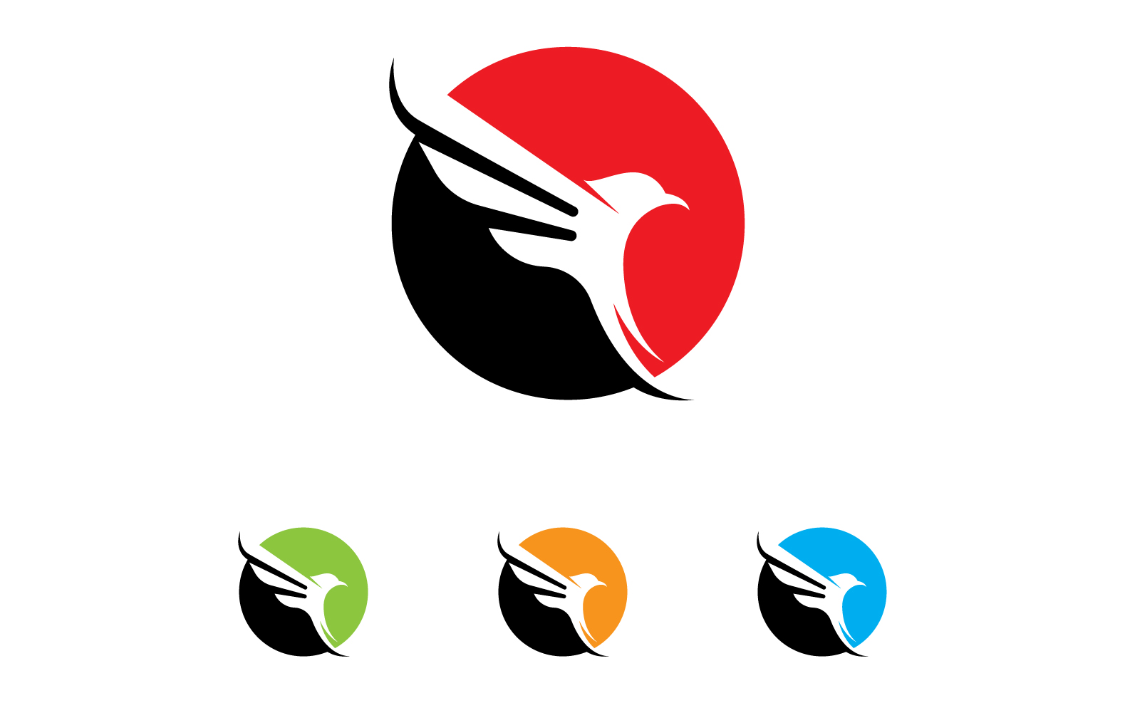 Wing falcon eagle bird logo vector template v7