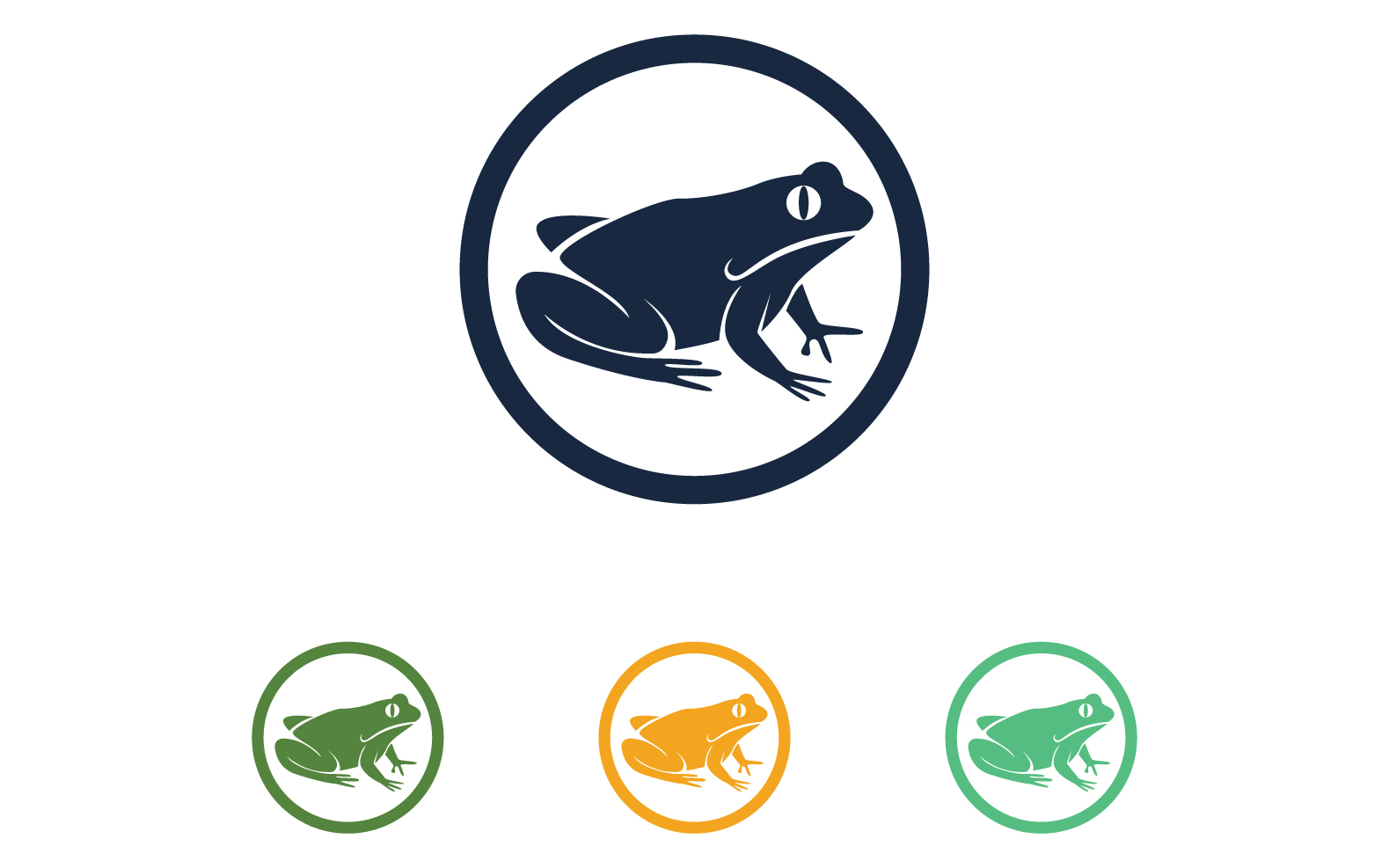 Animal frog icon logo template vector v1