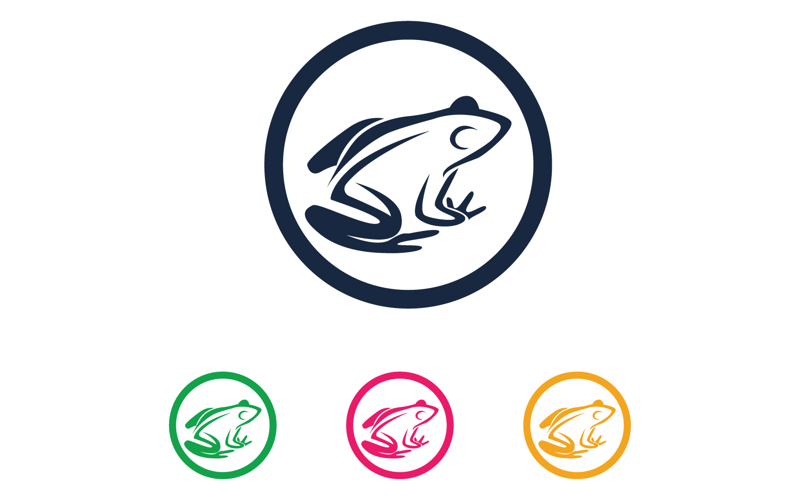 Animal frog icon logo template vector v4