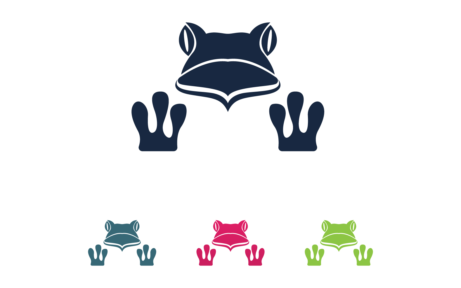 Animal frog icon logo template vector v5